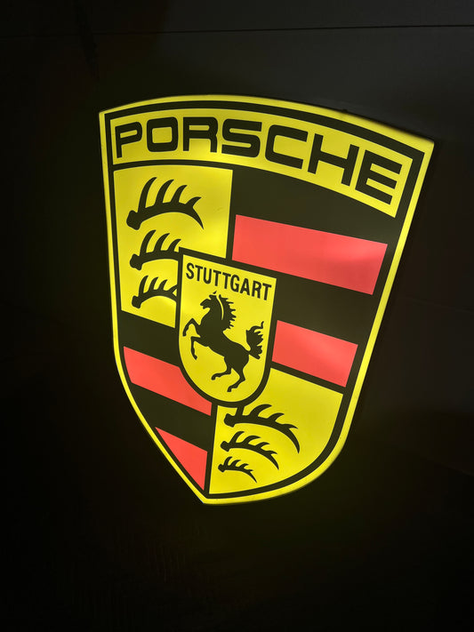 Illuminated Porsche Sign