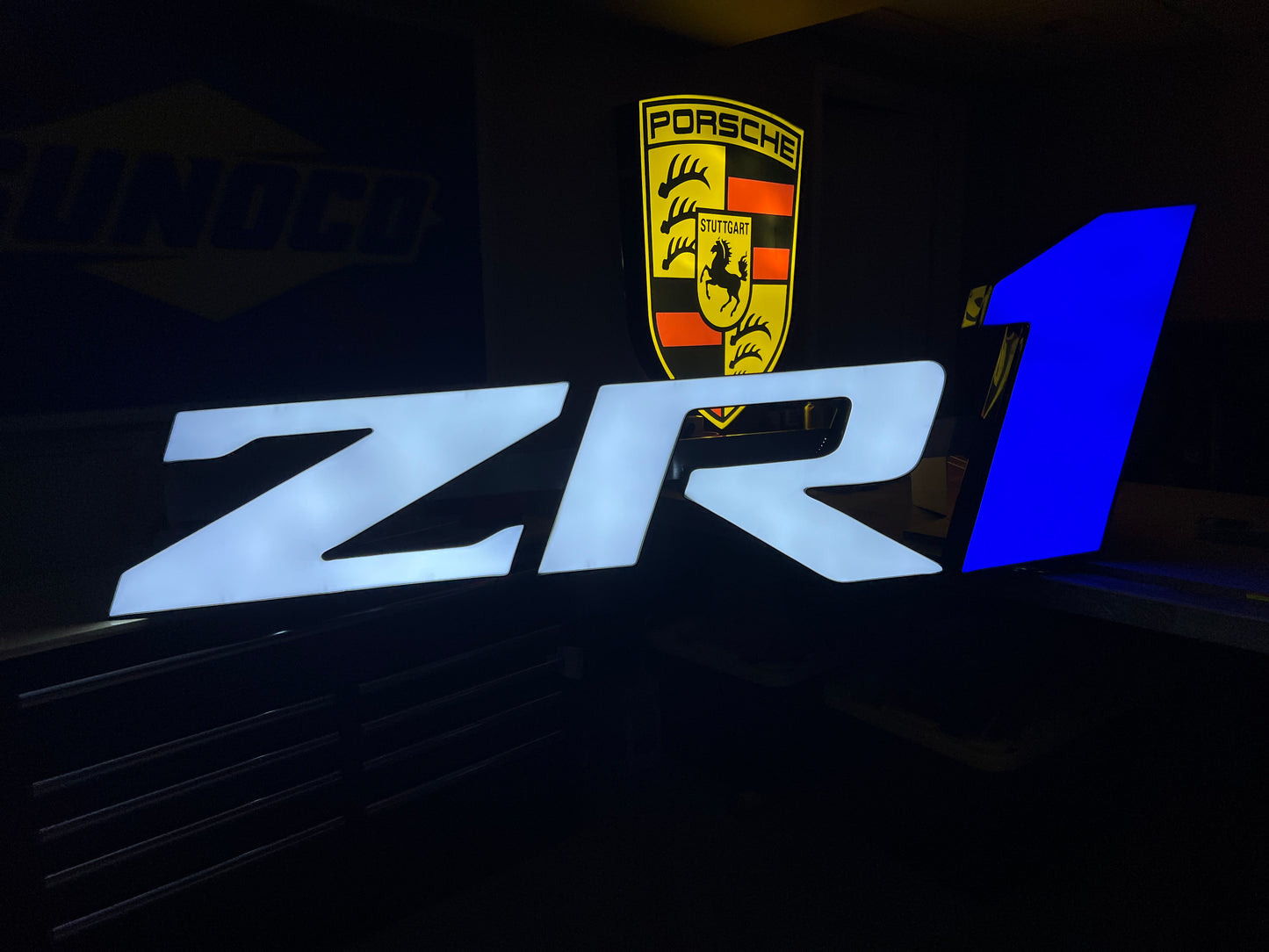 Illuminated ZR1 Sign