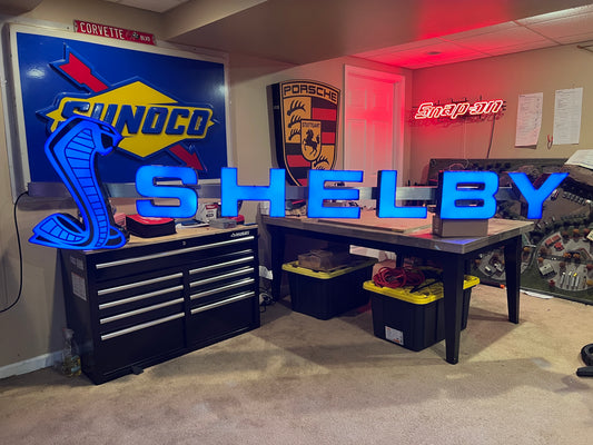 Illuminated Shelby Sign