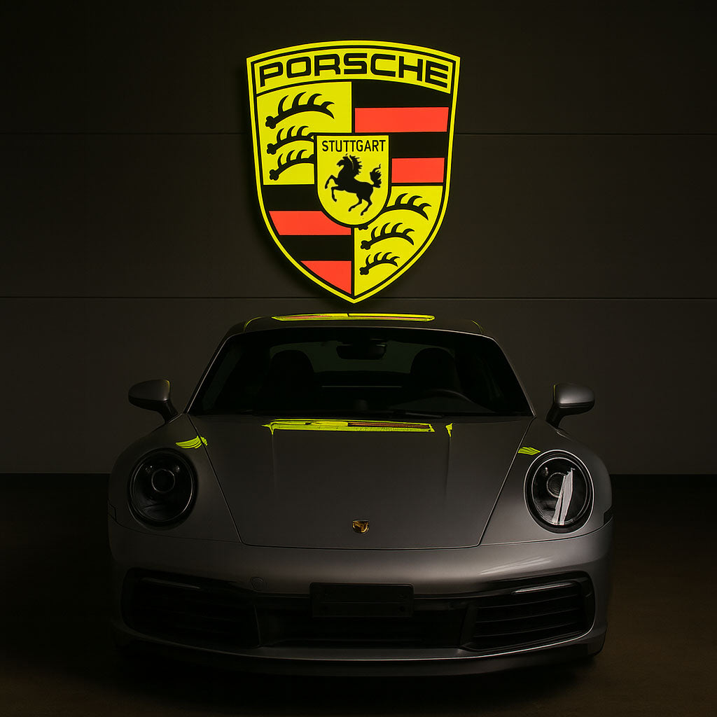 Illuminated Porsche Sign