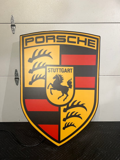 Illuminated Porsche Sign