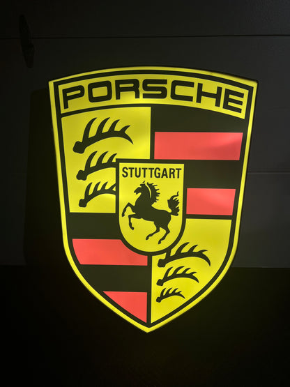 Illuminated Porsche Sign