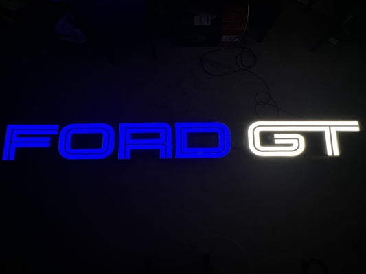 Illuminated Ford GT Sign