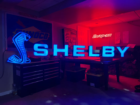 Illuminated Shelby Sign