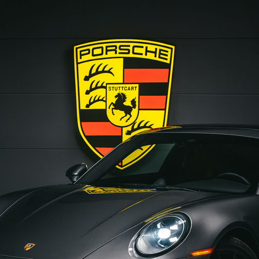 Illuminated Porsche Sign